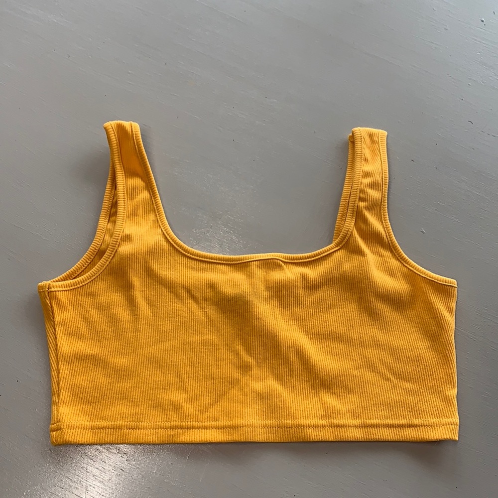Yellow crop top